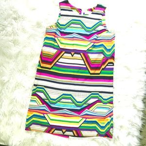 AMANDA UPRICHARD Multicolor Lines Sheath Dress S